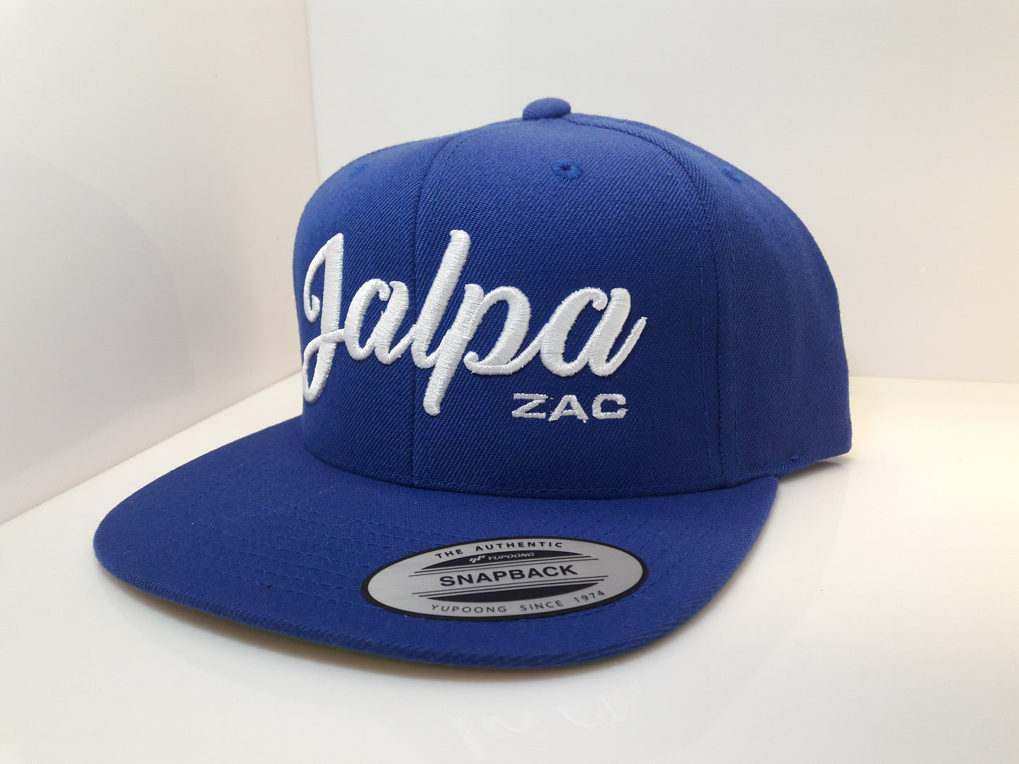 3D Embroidered Royal Blue Jalpa Zac Flexfit - Wool Blend Flat Bill Snapback Cap