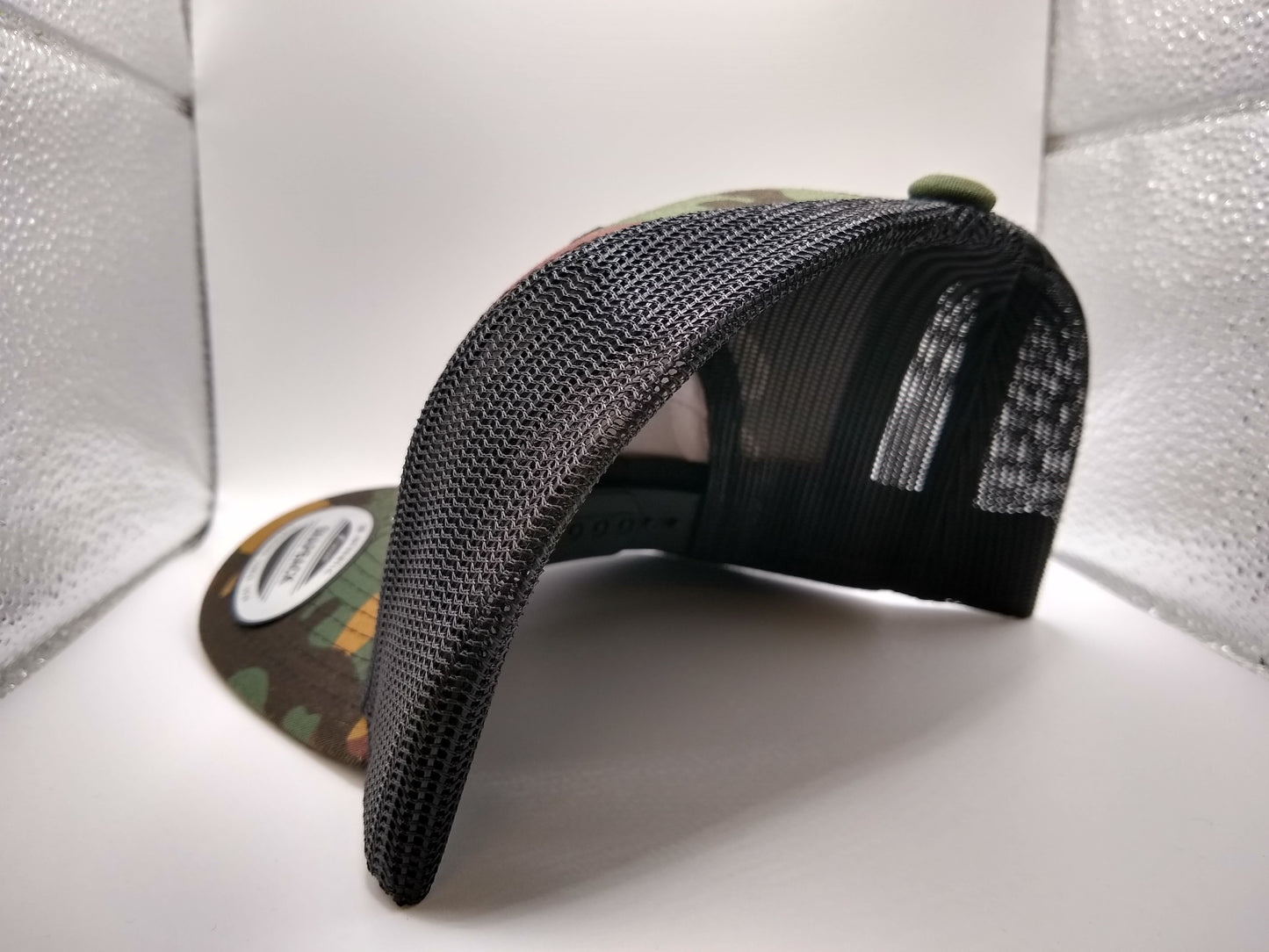 3D Embroidered Green Camo with Black Jalpa Zac Flexfit - Retro Snapback Trucker Cap