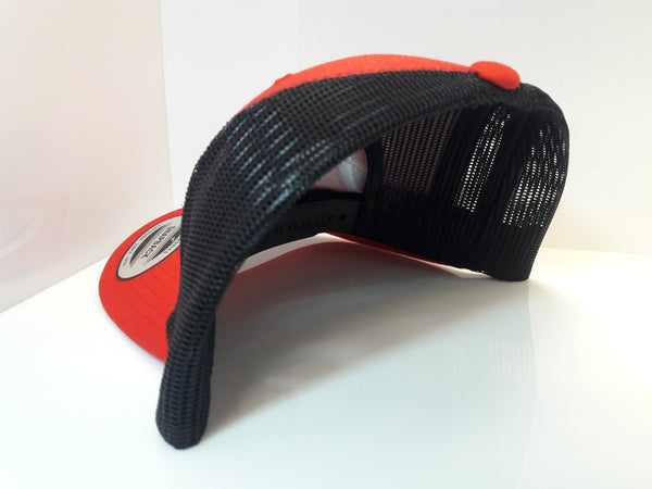 3D Embroidered Red and Black Jalpa Zac Flexfit - Retro Snapback Trucker Cap