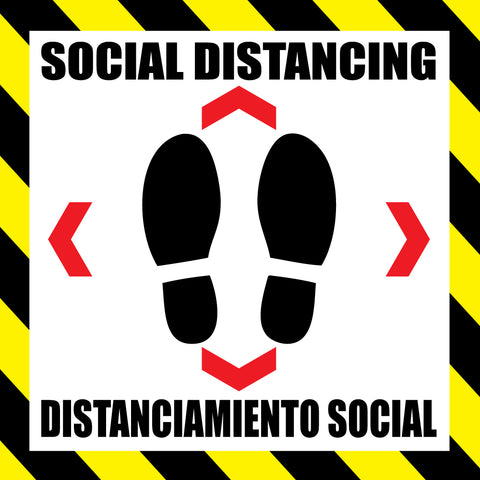 Social Distancing - Distanciamiento Social Floor Graphic Sticker