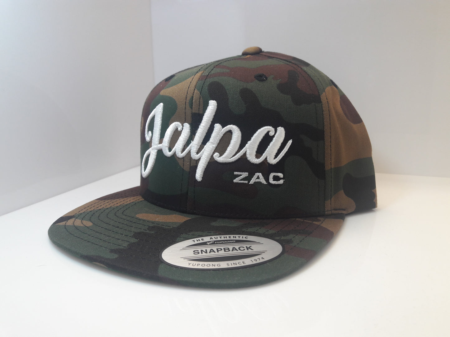 3D Embroidered Camo Jalpa Zac Flexfit - Wool Blend Flat Bill Snapback Cap