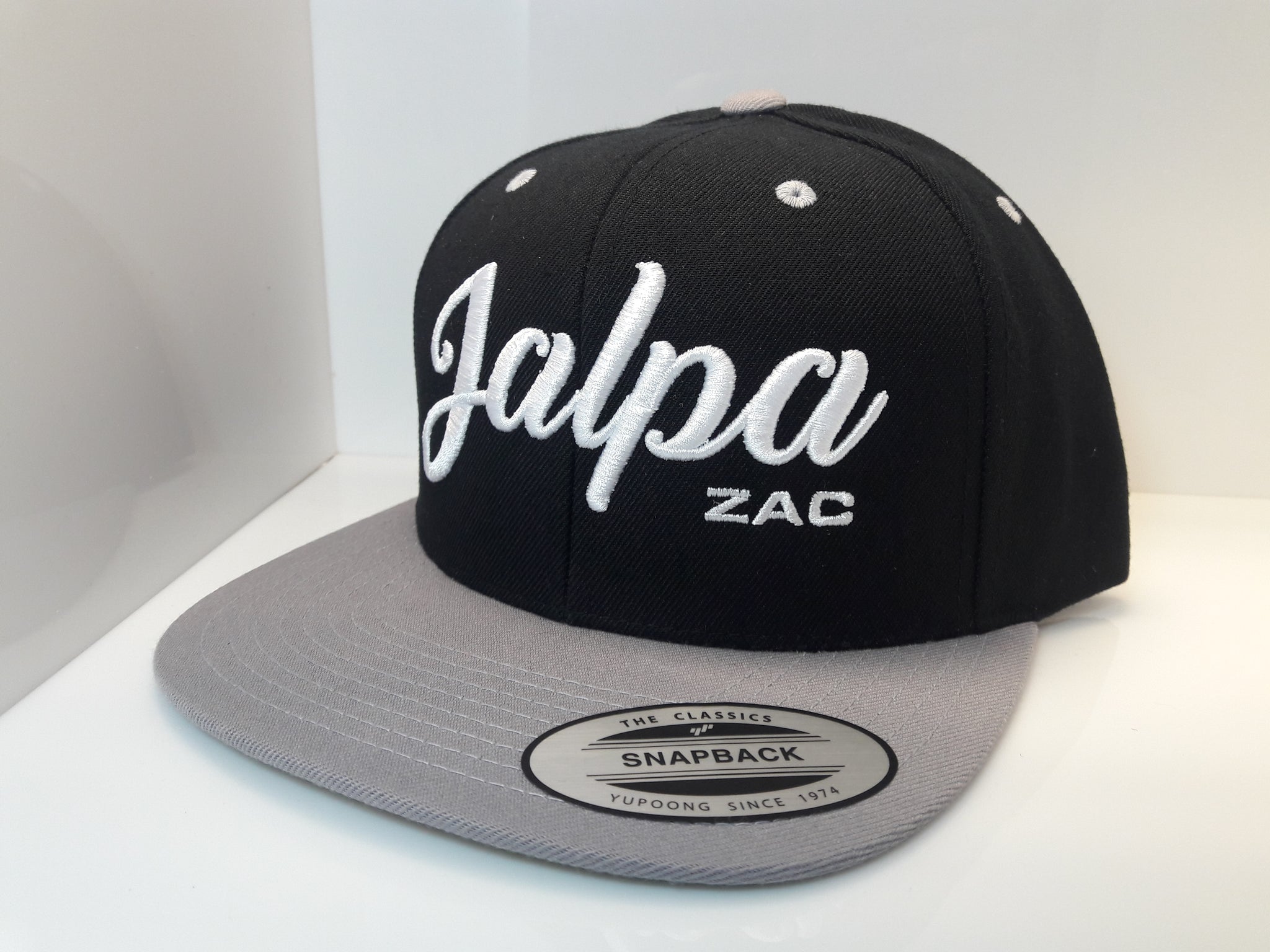 3D Embroidered Black and Silver Jalpa Zac Flexfit - Classic Snapback Two-Tone Cap