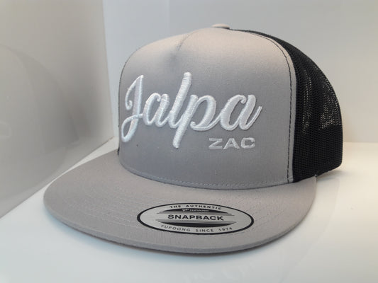 3D Embroidered Silver and Black Jalpa Zac Flexfit - Classic Trucker Two-Tone Cap