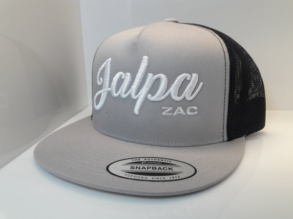 3D Embroidered Silver and Black Jalpa Zac Flexfit - Classic Trucker Two-Tone Cap