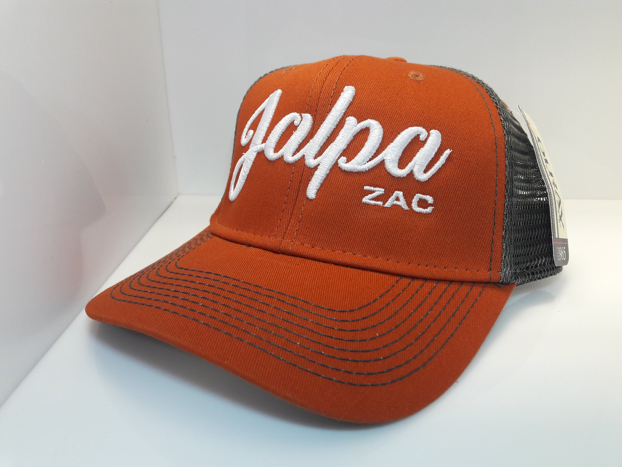 3D Embroidered Vintage Rust and Dark Grey Jalpa Zac Ouray - Sideline Mesh Cap