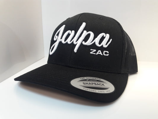 3D Embroidered Black Jalpa Zac Flexfit - Retro Snapback Trucker Cap
