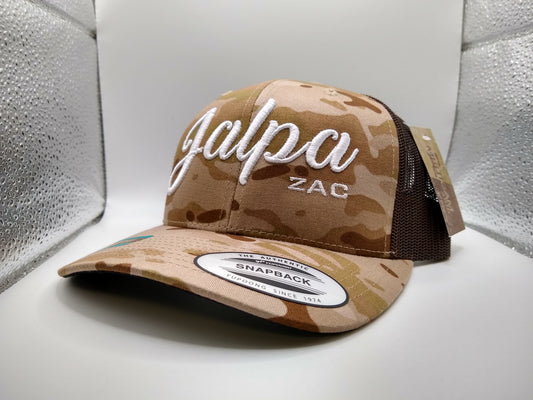 3D Embroidered Multicam Arid Jalpa Zac Flexfit - Retro Snapback Trucker Cap