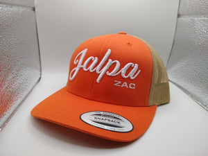 3D Embroidered Orange with Khaki Jalpa Zac Flexfit - Retro Snapback Trucker Cap