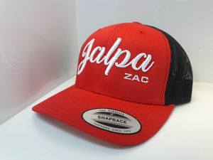 3D Embroidered Red and Black Jalpa Zac Flexfit - Retro Snapback Trucker Cap