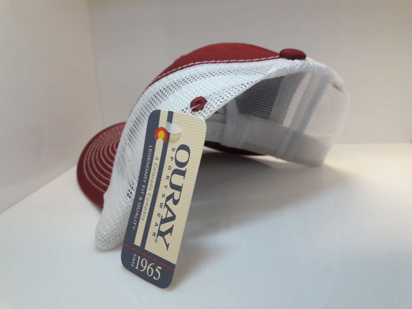3D Embroidered Burnt Henna and White Jalpa Zac Ouray - Sideline Mesh Cap