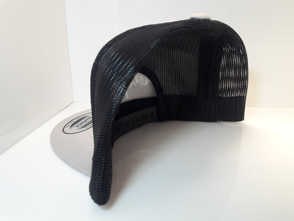 3D Embroidered Silver and Black Jalpa Zac Flexfit - Classic Trucker Two-Tone Cap