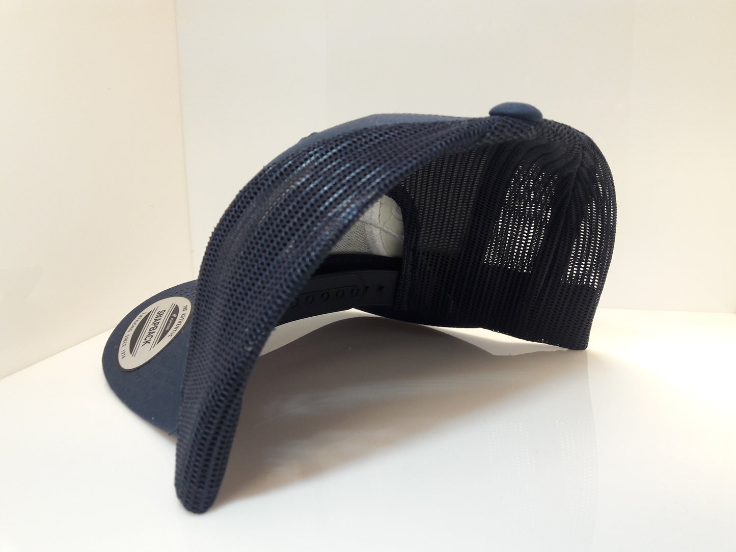 3D Embroidered Navy Blue Jalpa Zac Flexfit - Retro Snapback Trucker Cap