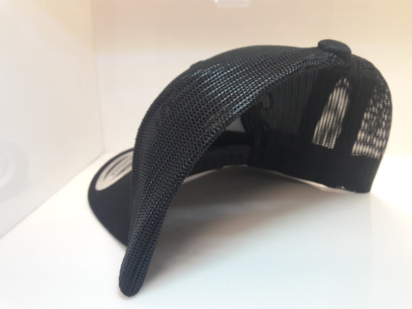 Black Thread 3D Embroidered Black Jalpa Zac Flexfit - Retro Snapback Trucker Cap